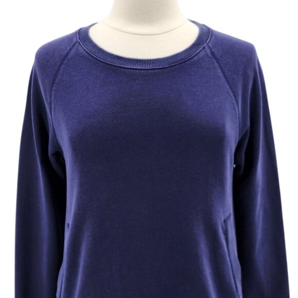 Lilly Pulitzer Womens Medium Sweatshirt Luxletic Beach Comber Pullover Navy Blue - Picture 2 of 11